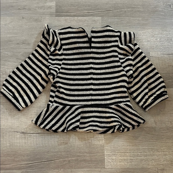 English Factory Striped Black and White Knit Top Sweater Size XS - Picture 3 of 8